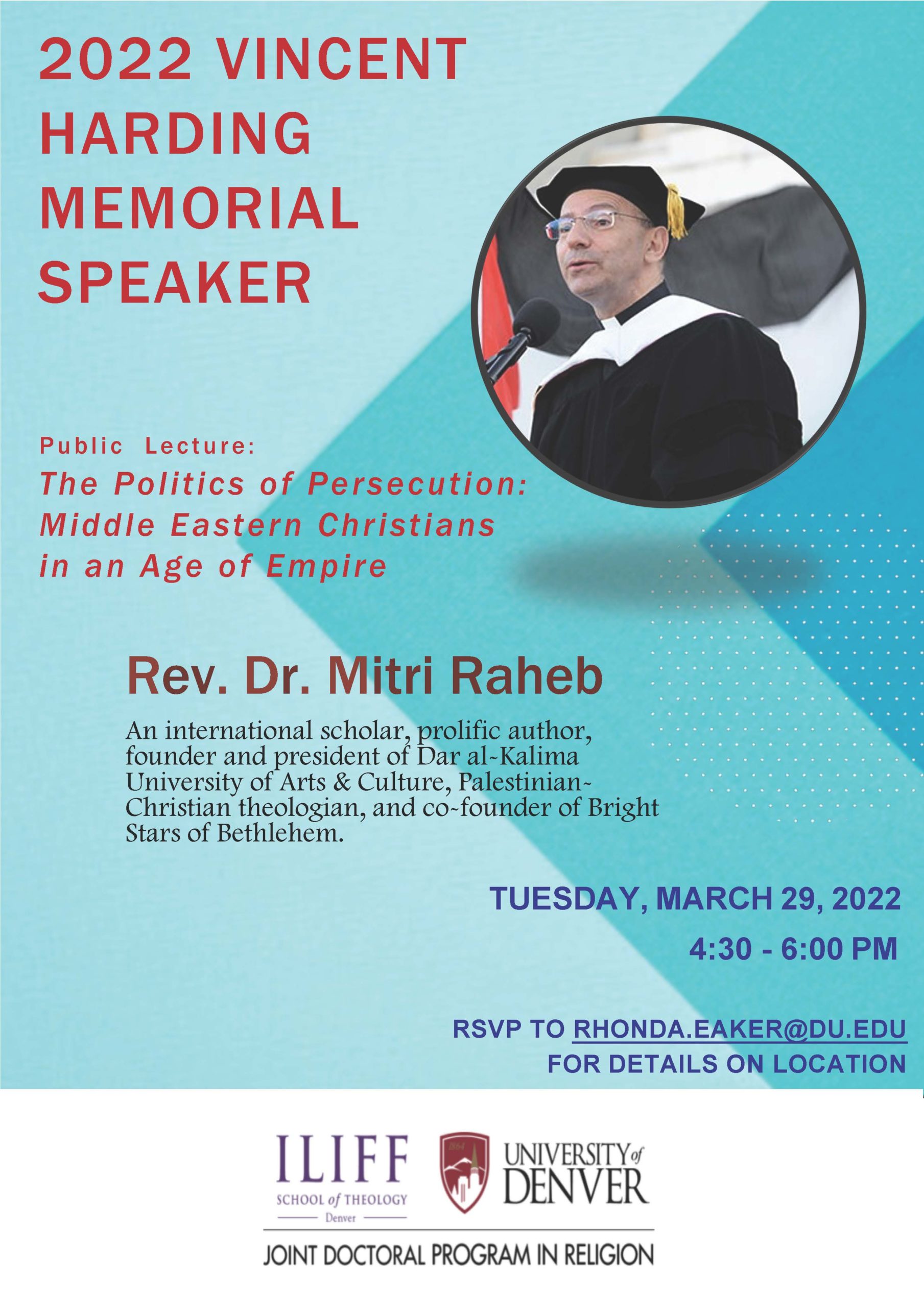 Vincent Harding 2022 Public Lecture Flyer