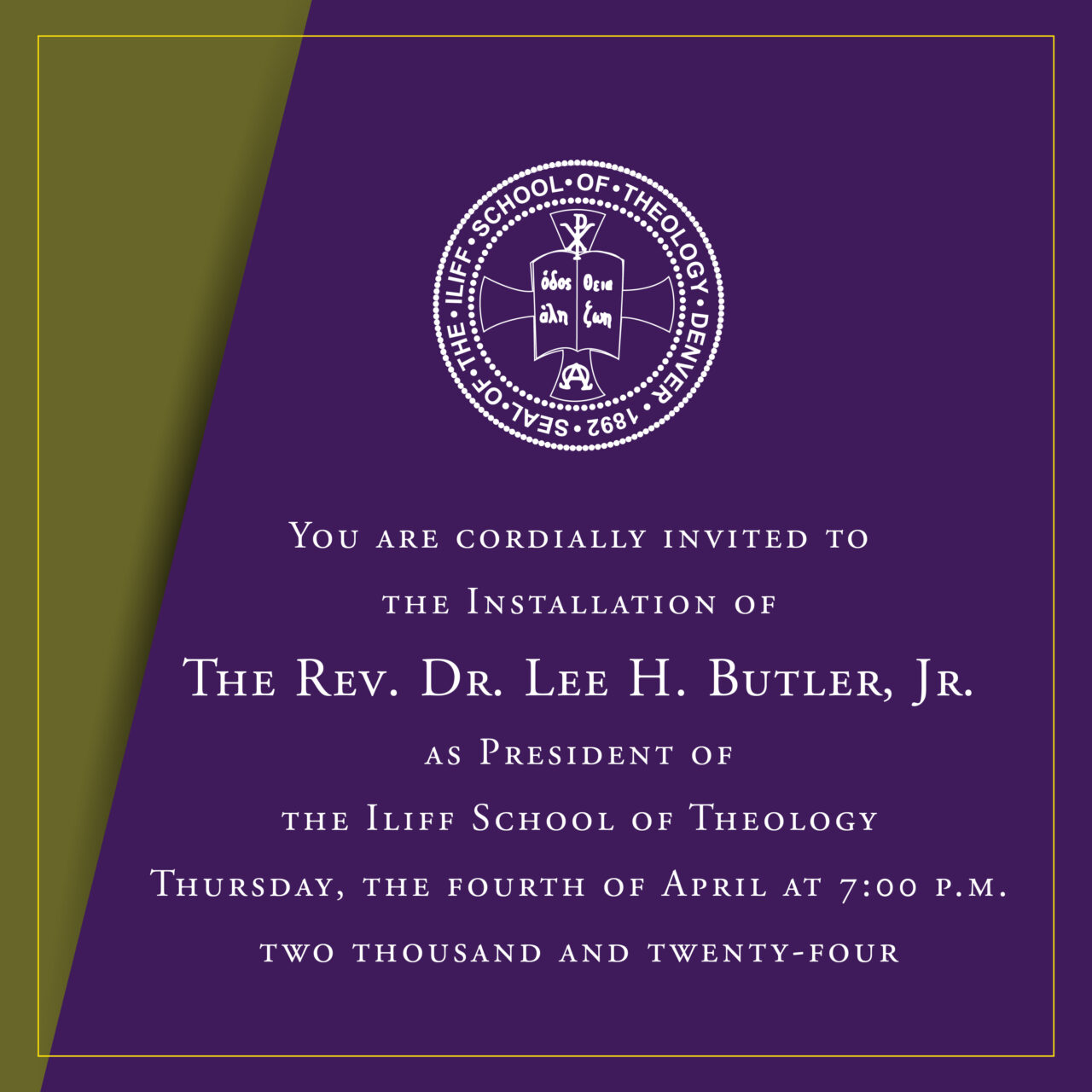 Presidential Installation Iliff School of Theology